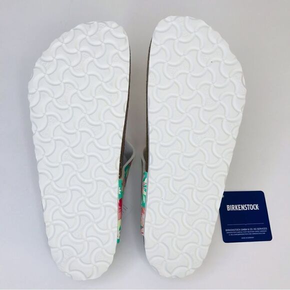 New! Birkenstock Gizeh Soft Footbed Supernatural Flower Emerald Sandals - Picture 11 of 13